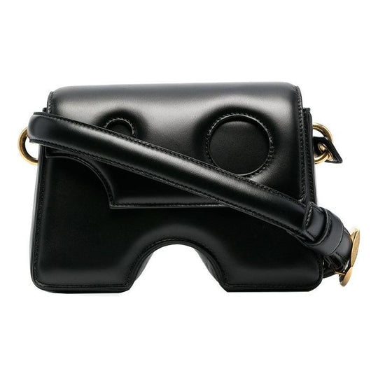 (WMNS) Off-White Genuine Leather 22 Burrow Single-Shoulder Bag Black OWNN005S21LEA0011000