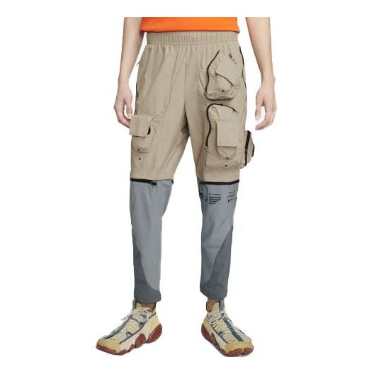 Men's Nike ISPA Series Big Pocket Zipper Detachable Pants Casual Long  Pants/Trousers Khaki DD3796-247