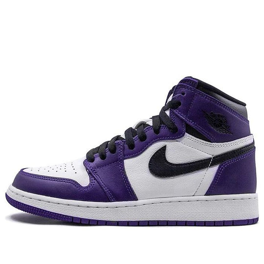 (GS) Air Jordan 1 Retro High OG 'Court Purple 2.0' 575441-500 Big Kids Basketball Shoes  -  KICKS CREW