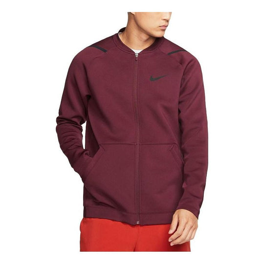 Nike fleece zipped jacket 'Maroon' BV5569-681 - KICKS CREW