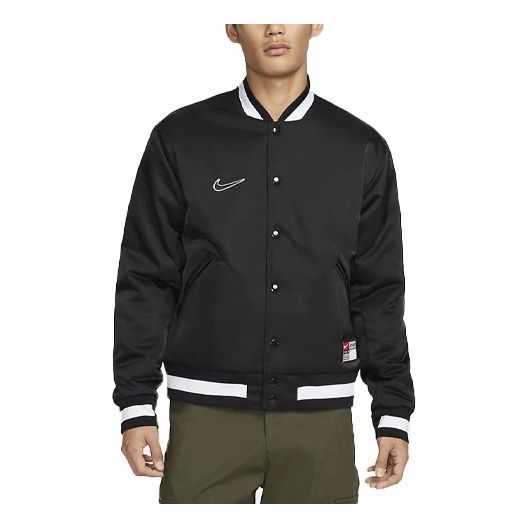 Men's Nike Contrasting Colors Logo Casual Sports Jacket Black DQ6280-010