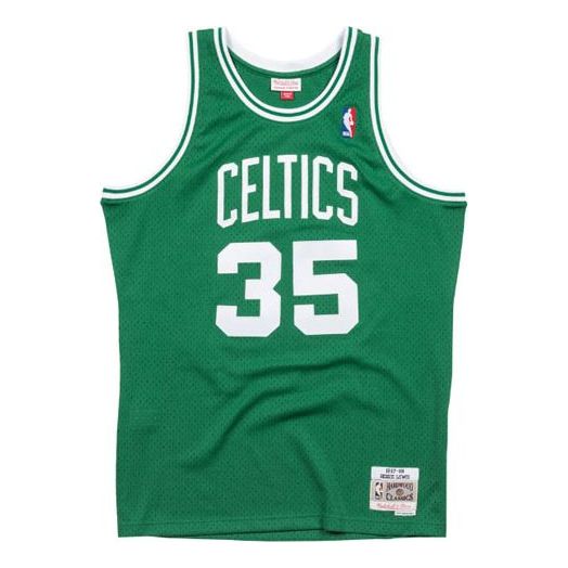 Men's Nike Boston Celtics No35 Reggie Lewis Green NBA Swingman Icon Edition Jersey