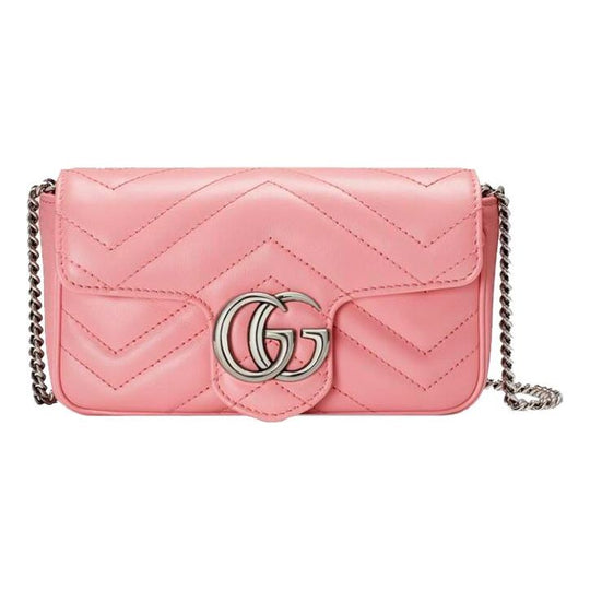 (WMNS) GUCCI Marmont Series LeatherBag MIni-Size Pink 476433-DTDCP-5815