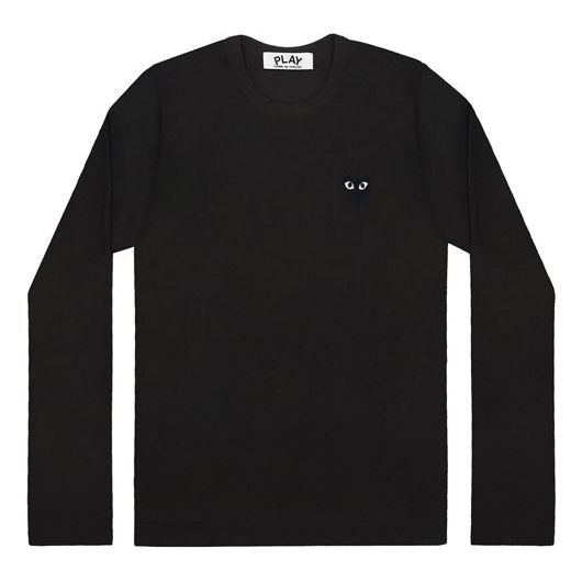 (WMNS) COMME des GARCONS PLAY Black Embroidered Long Sleeves 'Black' AZ-T119-051-1