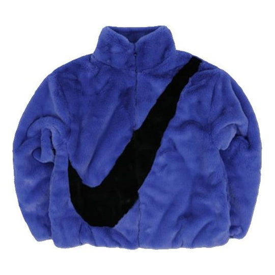 (WMNS) Nike Sportswear Stand Collar Logo Jacket Blue CU6559-430