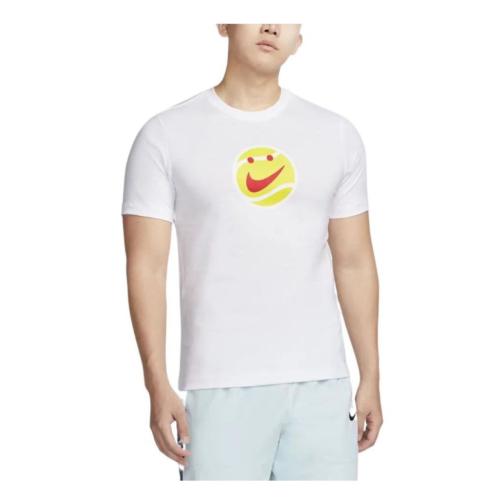 Men's Nike Solid Color Smiling Face Logo Alphabet Printing Short Sleev ...