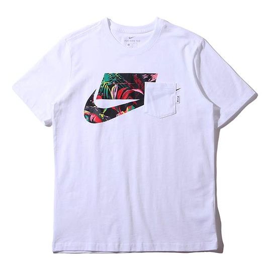Men's Nike Sportswear NSW Sports Short Sleeve White T-Shirt AV4914-101 T-shirts  -  KICKSCREW