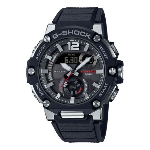 Men's CASIO G Shock G-STEEL Series Solar Powered Bluetooth Shockproof Sports Black Watch GST-B300-1APR Watches - KICKSCREW
