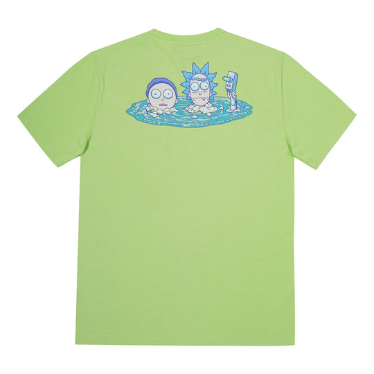 ASICS x Rick and Morty Crossover Retro Cartoon Printing Casual Round Neck Short Sleeve Couple Style Green 2203A018-300