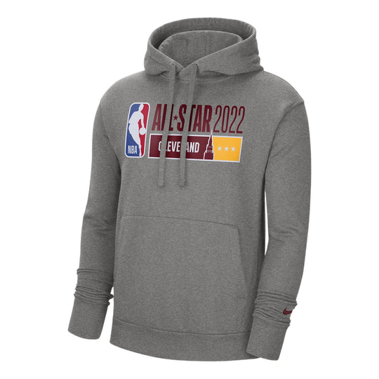 Nike NBA All-star Alphabet Printing Fleece Loose Casual Grey DH9529-063