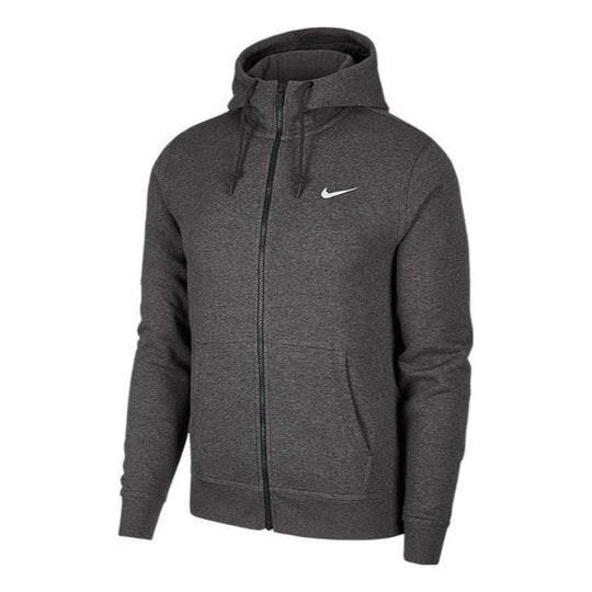 Men's Nike Solid Color Hooded Long Sleeves Jacket Gray 905231-071