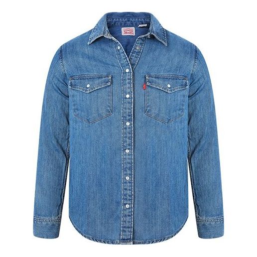 Levis lapel Long Sleeves Shirt Blue 16786-0009 - KICKS CREW