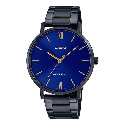 Casio Dress Classic Minimalistic Analog Steel Strap Watch 'Blue Black' MTP-VT01B-2B