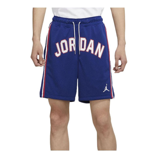 Men's Air Jordan Sport DNA Mesh Logo Printing Solid Color Sports Shorts Blue DJ0200-455