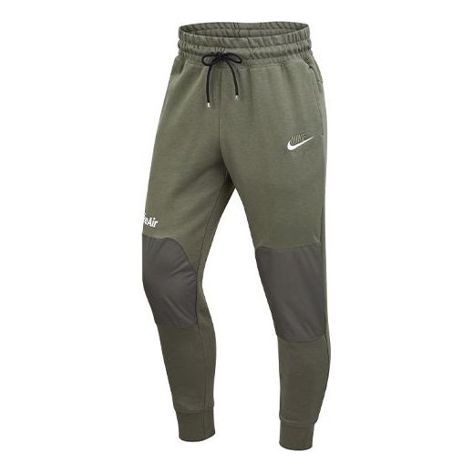 Nike Air Casual Fleece Lacing Splicing Pants Green DJ0461-380
