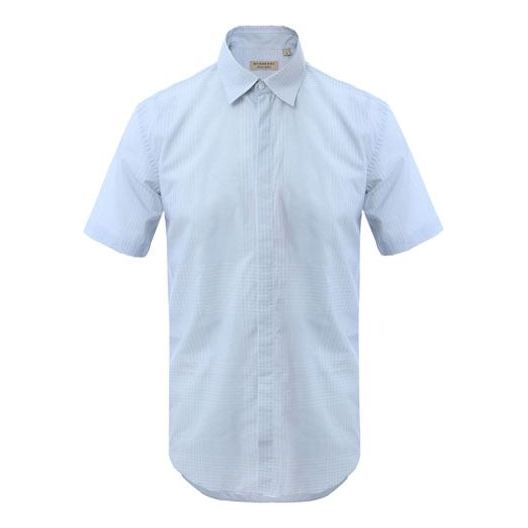 Men's Burberry Short Sleeve Shirt light grey 80050971 - KICKS CREW