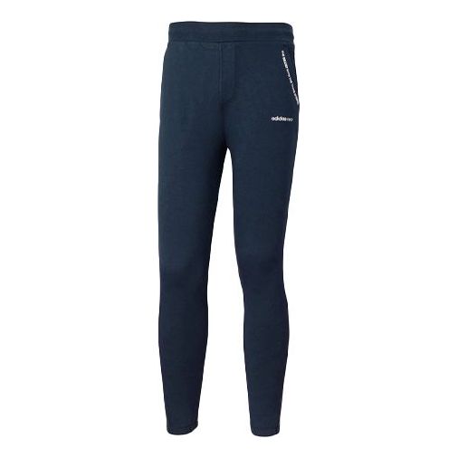 adidas neo logo Cozy Breathable Casual Sports Long Pants Blue DZ7582