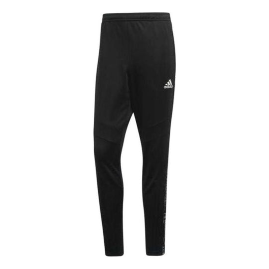 adidas Quick Dry Side Printing Soccer/Football Sports Pants Black FK9004