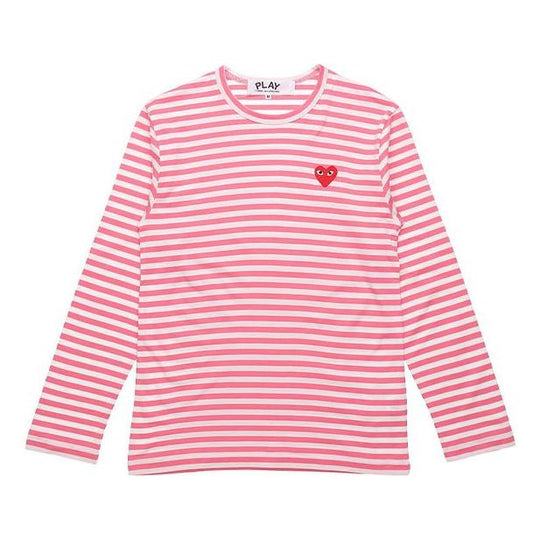 COMME des GARCONS PLAY Kawakubo Rei Stripe Love Long Sleeves Pink AZ-T278-051-3