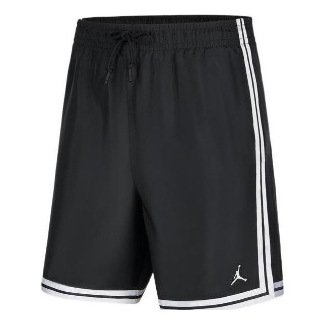 Men's Air Jordan SS22 Sports Running Gym Stripe Drawstring Shorts Blac ...