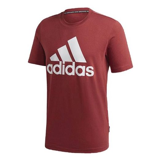 adidas MH BOS Tee Round-neck Short-sleeve Tee Men Red GC7351