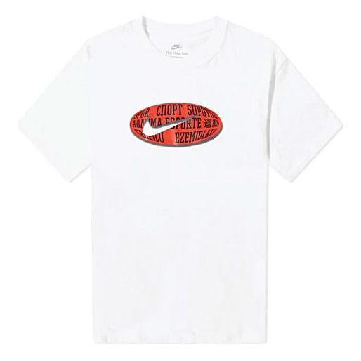 Men's Nike Rugby Logo Printing Sports Short Sleeve White T-Shirt DM2353-100
