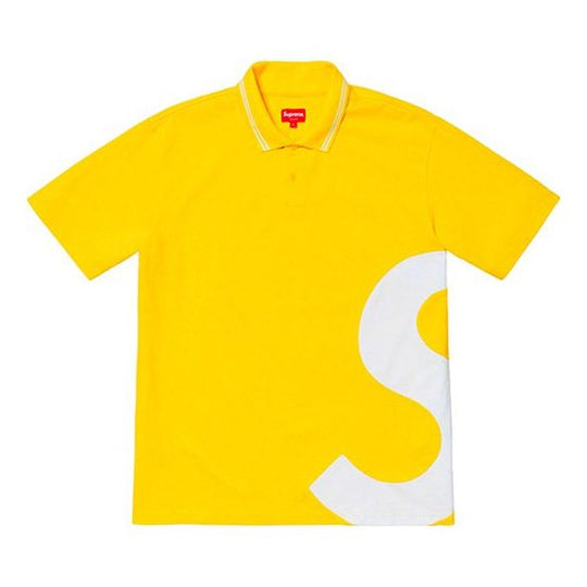 Supreme SS19 S Logo Polo Side S Logo Polo Shirt Unisex Yellow SUP-SS19-10390