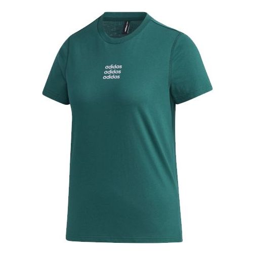 adidas neo Casual Sports Short Sleeve Forest Green GJ7928