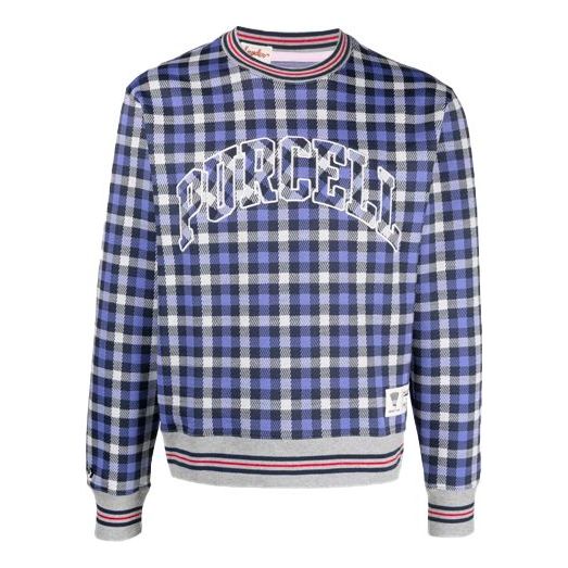 Men's Converse x Todd Snyder Crossover Series Plaid Pattern Loose Long Sleeves Blue 10022721-A01