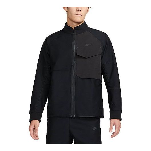 Men's Nike Sportswear Dri-FIT Tech Pack Moisture Conduction Quick Dry Logo Casual Jacket Black DD6595-010
