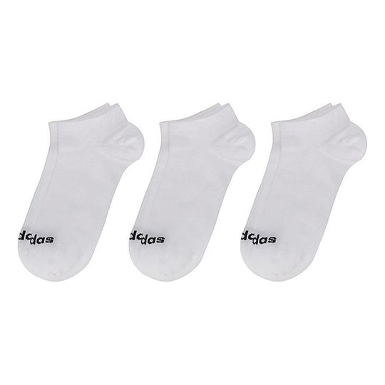 adidas Unisex neo Low Cut 3PP Breathable Letter Printing Sock 3 Pairs White GE1382