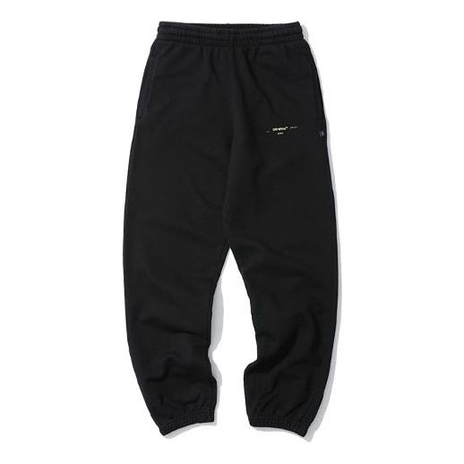 Men's OFF-WHITE Arrow Pattern Bundle Feet Sports Pants/Trousers/Joggers Black OFWPT261000MDBKR Sweat Pants - KICKSCREW