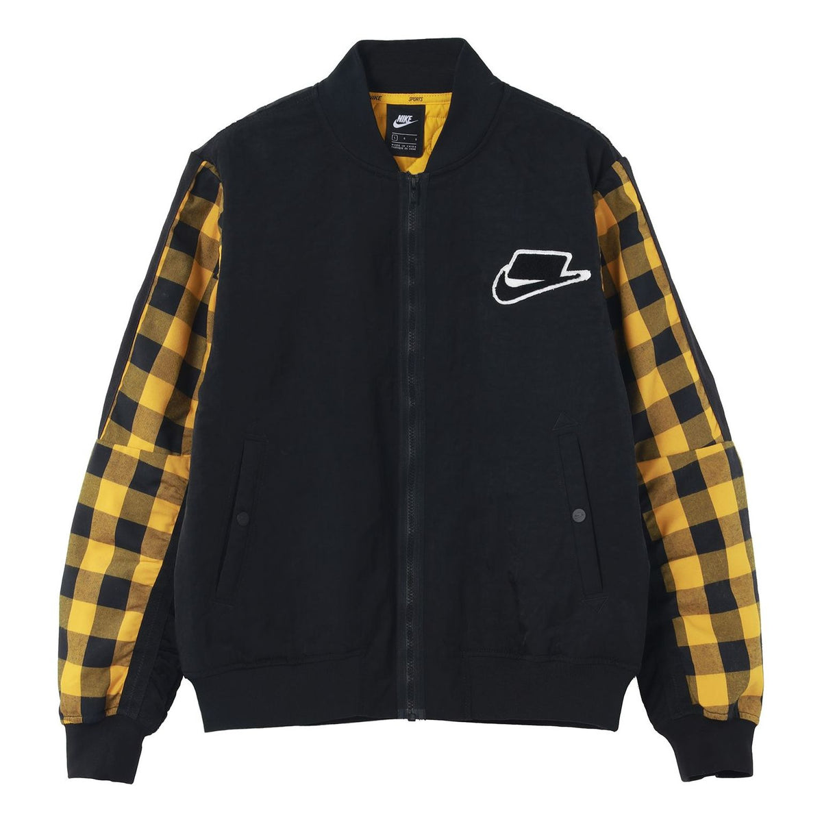 Nike Casual Sports Baseball Collar Long Sleeves Jacket Yellow BV4533-0