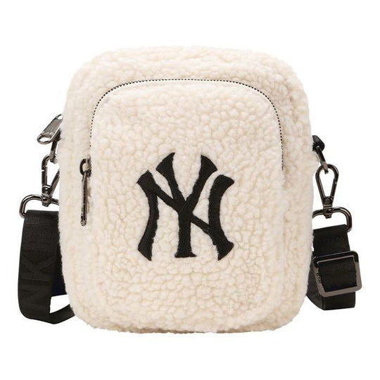 MLB NY New York Yankees Polar Fleece Wool Crossbody Bag Mini White 32B -  KICKS CREW