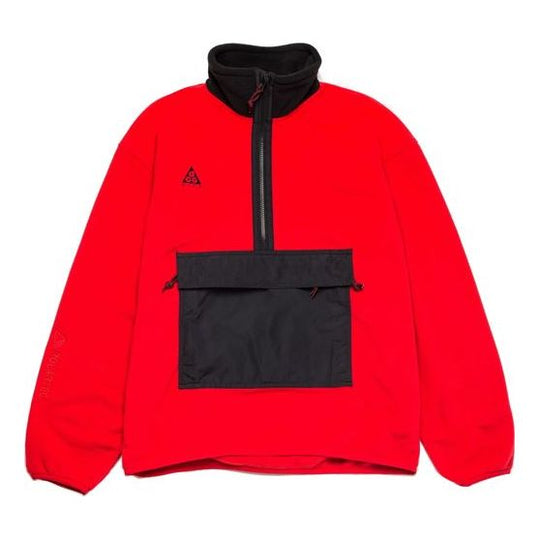 Nike ACG Fleece Stay Warm Half Zipper Pocket Sports Jacket Red CK6839-657