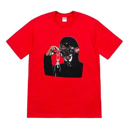 Supreme SS19 Creeper Tee Red Frankenstein Printing Short Sleeve Unisex SUP-SS19-020