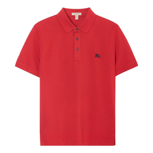 Men's Burberry Logo Short Sleeve Polo Shirt Red 40551261