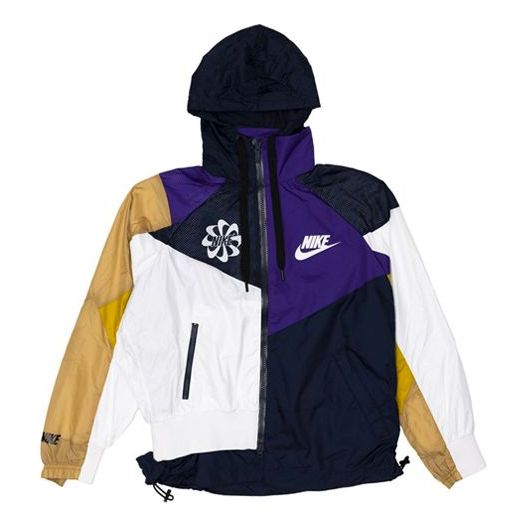 (WMNS) Nike x Sacai Hooded Anorak 'Obsidian/Court Purple' CD6298-451 Jackets  -  KICKS CREW