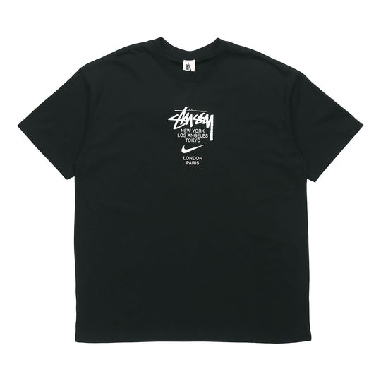 Nike x Stussy Crossover Round Neck Pullover Short Sleeve Asia Edition Black DD3342-010