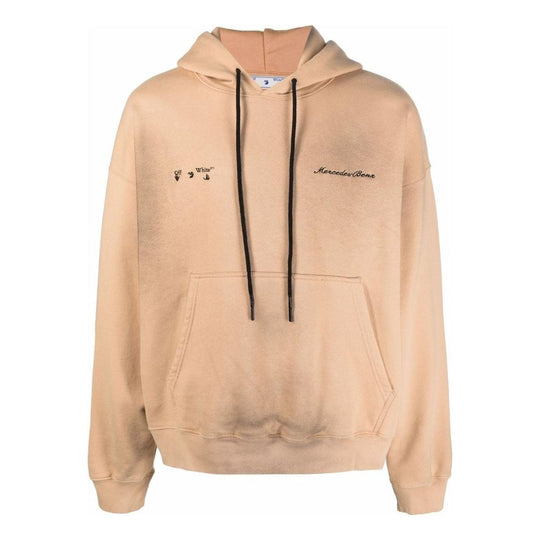 Men's Off-White x Mercedes-Benz Mercedes Benz Crossover SS22 Solid Color Hooded Pullover Long Sleeves Beige OMBB085G21FLE0046010