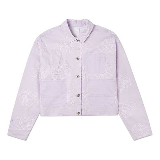 (WMNS) Converse Printing Casual Reversible Short Shirt Jacket Purple  10022421-A01