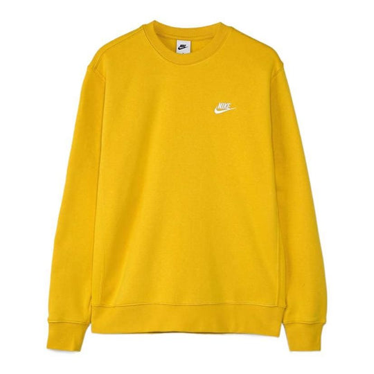 Nike Sportswear Club Solid Color Logo Embroidered Round Neck Long Sleeves BV2662-709
