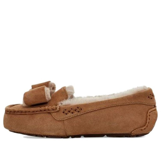 (WMNS) UGG Ansley Twinface Bow Low Top Casual Shoes Fleece Lined Shoes 1118958-CHE