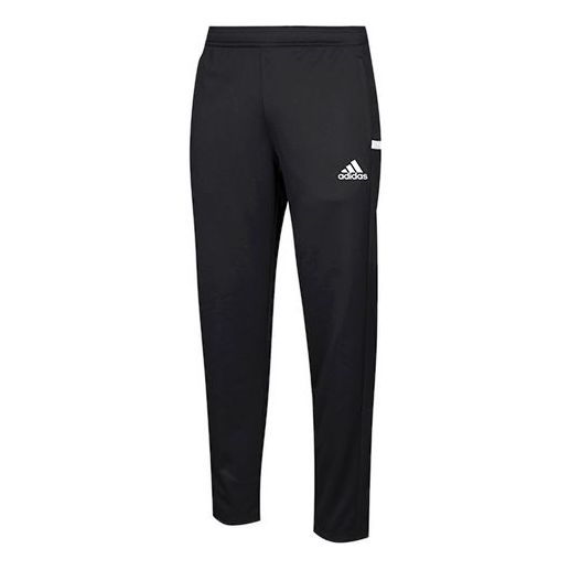 adidas T19 Outdoor Running Casual Sports Knit Long Pants Black DW6862