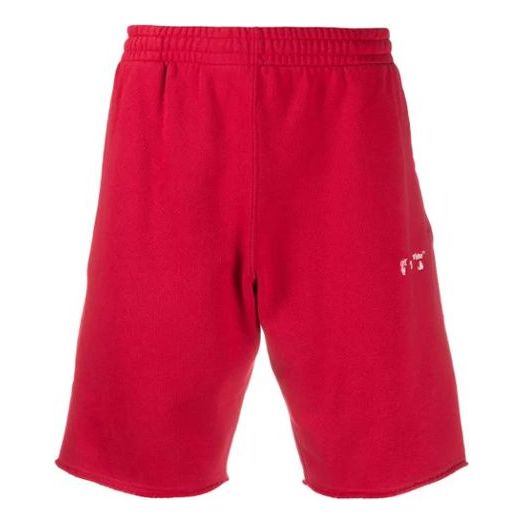 Men's OFF-WHITE Diagonal Sports Pants/Trousers/Joggers Red OMCI006F20FLE0012501 Shorts - KICKSCREW