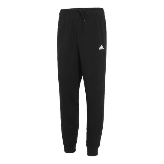 Men's adidas Logo Lacing Bundle Feet Sports Pants/Trousers/Joggers Black HN3553