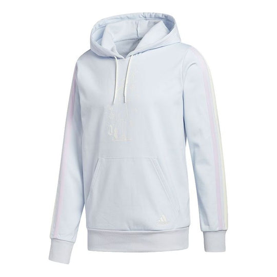 adidas Dame Decorate H Solid Color Basketball Casual Sports hooded Pullover Light Blue GU0506