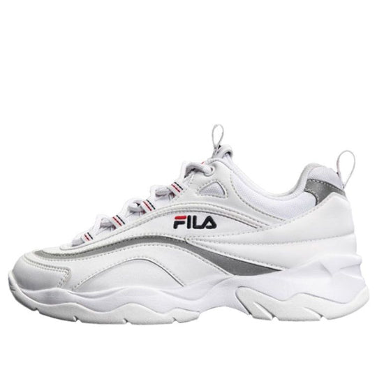 (WMNS) FILA Ray VNTGChunky Sneakers White/Silver FS1SIB1161X_WHT-KICKS CREW