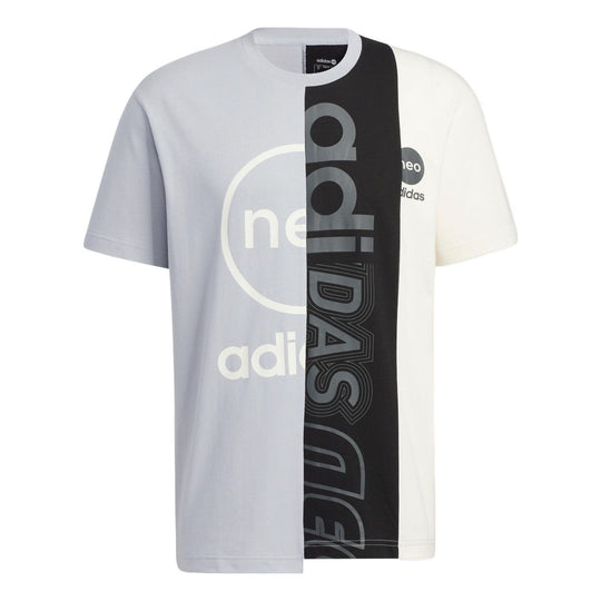 adidas neo M Brand Tee 2 Colorblock Alphabet Printing Sports Sle - KICKS CREW