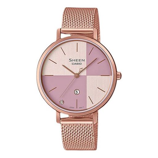 Casio Sheen Sapphire Crystal Analog Watch 'Rose Gold Pink' SHE-4547PGM-4A